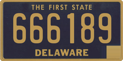 DE license plate 666189