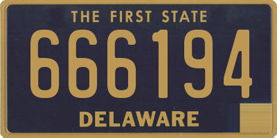 DE license plate 666194