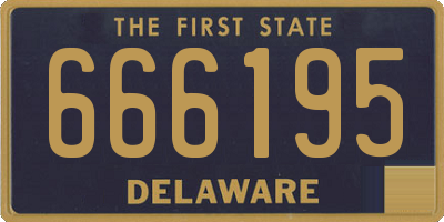 DE license plate 666195