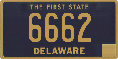 DE license plate 6662