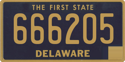 DE license plate 666205
