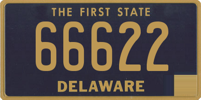 DE license plate 66622