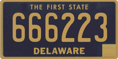 DE license plate 666223