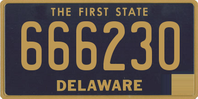 DE license plate 666230