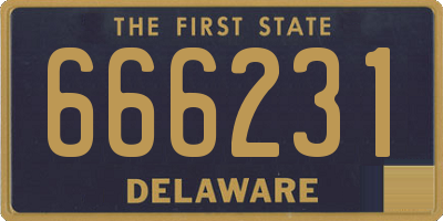 DE license plate 666231
