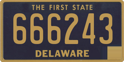 DE license plate 666243