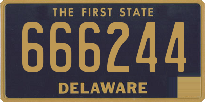 DE license plate 666244