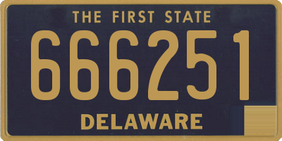 DE license plate 666251