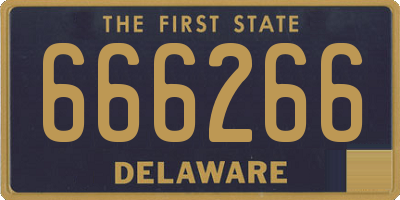DE license plate 666266
