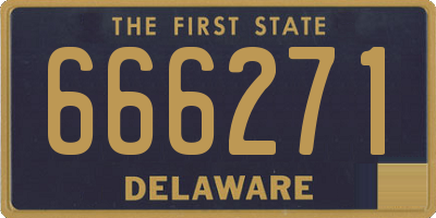 DE license plate 666271