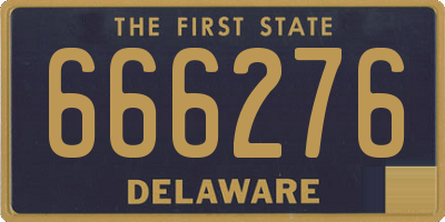 DE license plate 666276