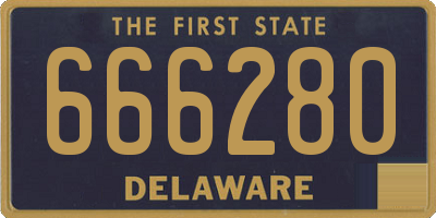 DE license plate 666280