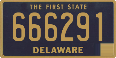 DE license plate 666291