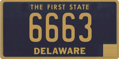 DE license plate 6663