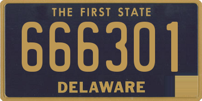 DE license plate 666301