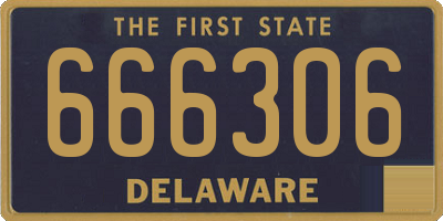 DE license plate 666306