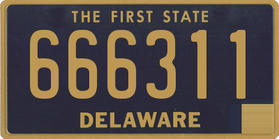 DE license plate 666311