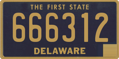 DE license plate 666312