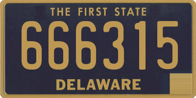 DE license plate 666315