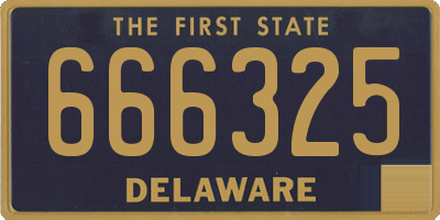 DE license plate 666325