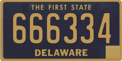 DE license plate 666334