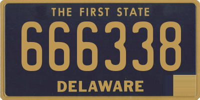 DE license plate 666338