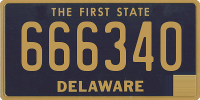 DE license plate 666340