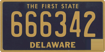 DE license plate 666342