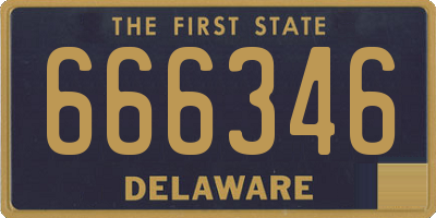 DE license plate 666346