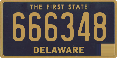 DE license plate 666348