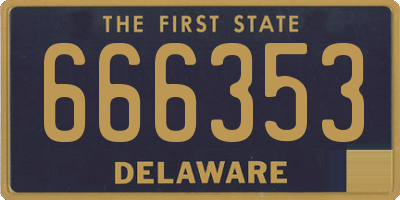 DE license plate 666353