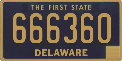 DE license plate 666360