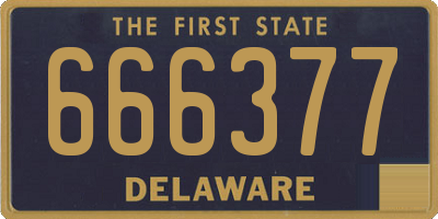 DE license plate 666377