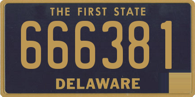DE license plate 666381