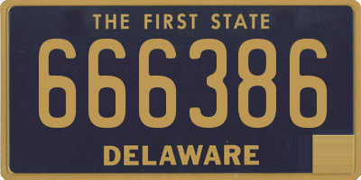 DE license plate 666386