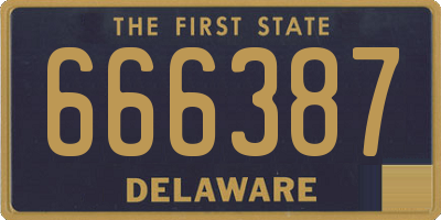 DE license plate 666387