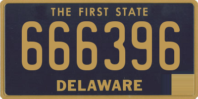 DE license plate 666396