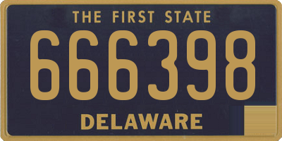 DE license plate 666398