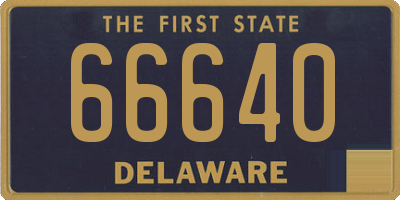 DE license plate 66640