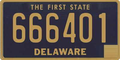 DE license plate 666401