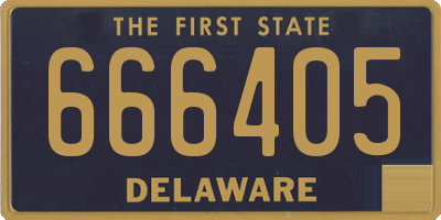 DE license plate 666405