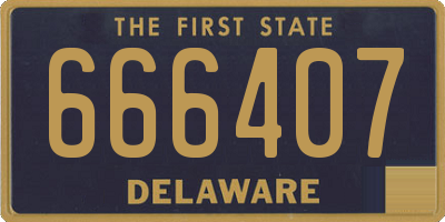 DE license plate 666407