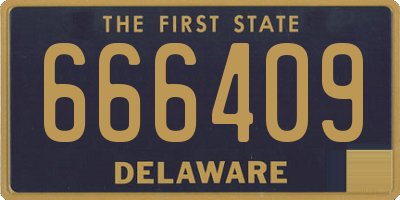 DE license plate 666409