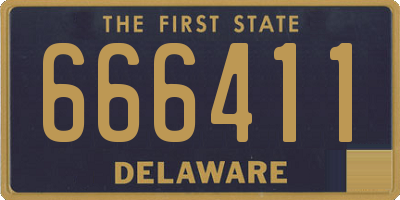DE license plate 666411