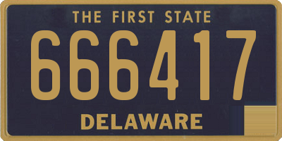 DE license plate 666417