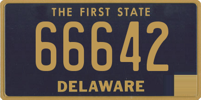 DE license plate 66642
