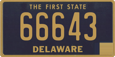 DE license plate 66643