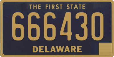 DE license plate 666430