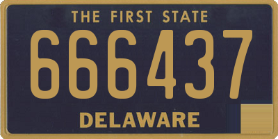 DE license plate 666437