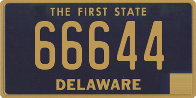 DE license plate 66644